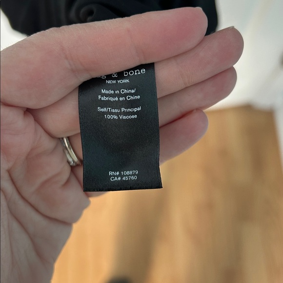 NWT Rag & Bone Holly Drape Mini Dress Black | Rag & Bone Black Dress | LBD - Picture 11 of 15